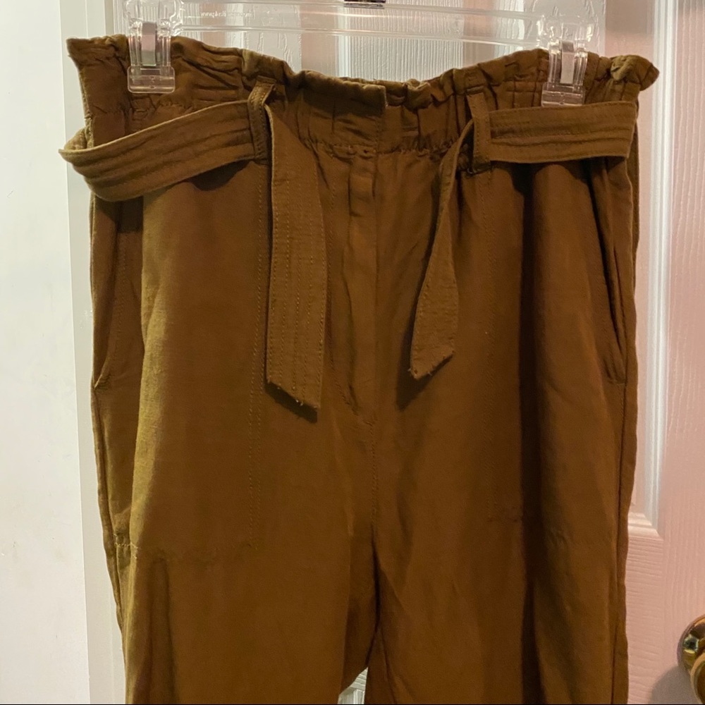 Dark Khaki Paperbag Trousers